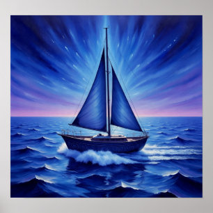 BlueSailBoat  Poster