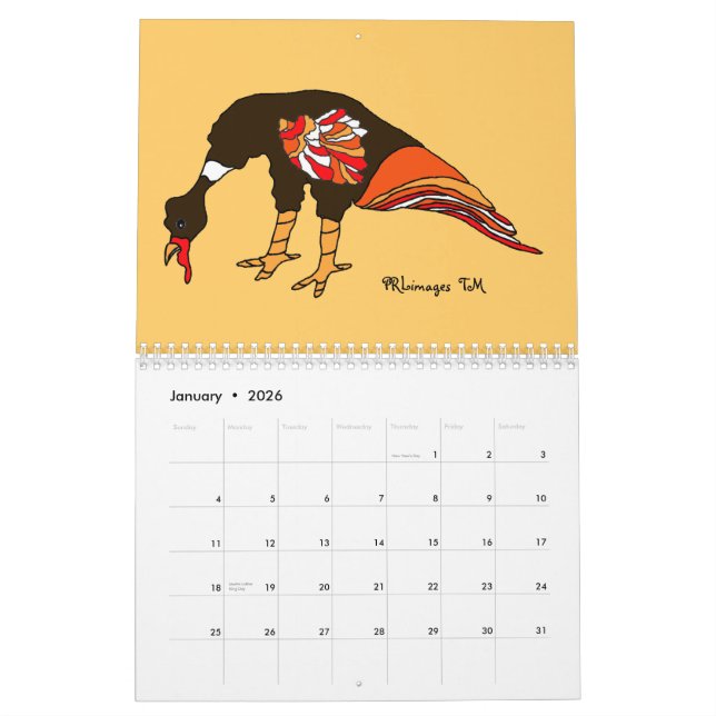 BlueSky Turkeys 2013 Calendar (Jan 2026)