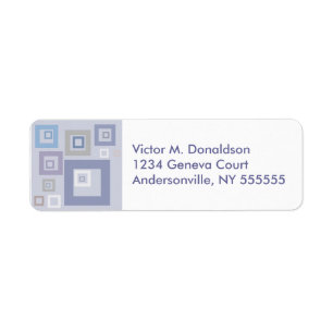 BlueSqaures Personalised Return Address Labels