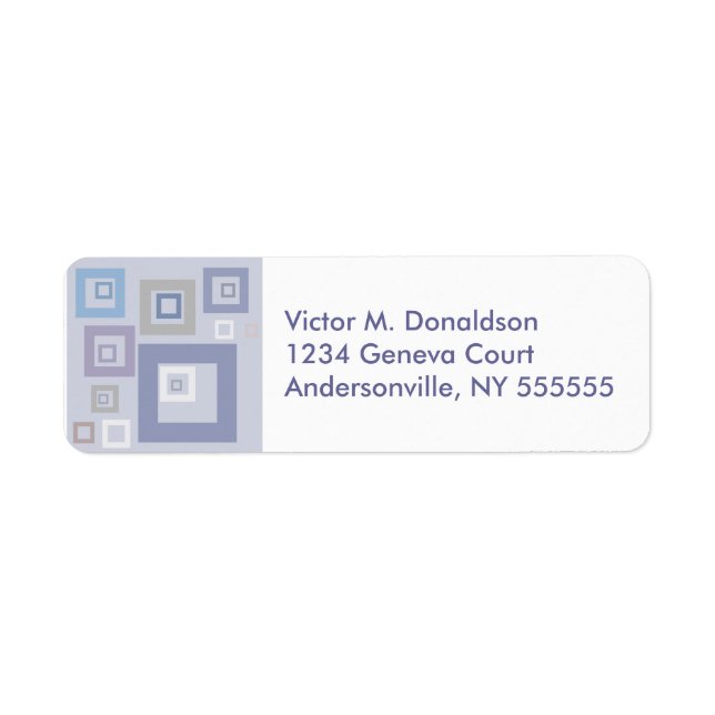 BlueSqaures Personalised Return Address Labels (Front)