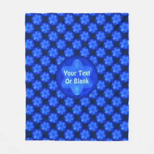 Bluestar Fractal Fleece Blanket