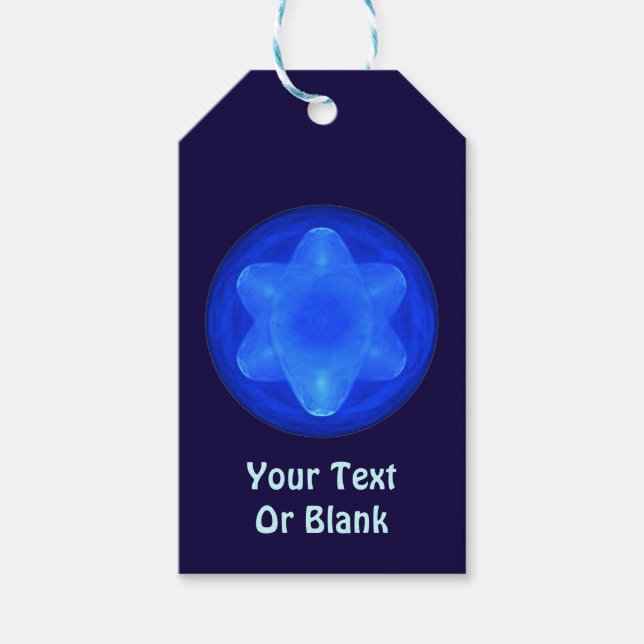 Bluestar Fractal Gift Tags (Front)