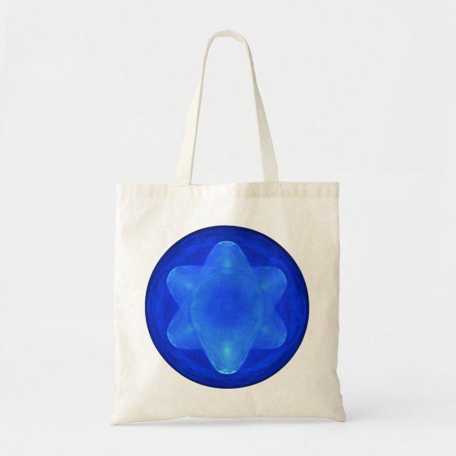 Bluestar on White Tote Bag (Front)