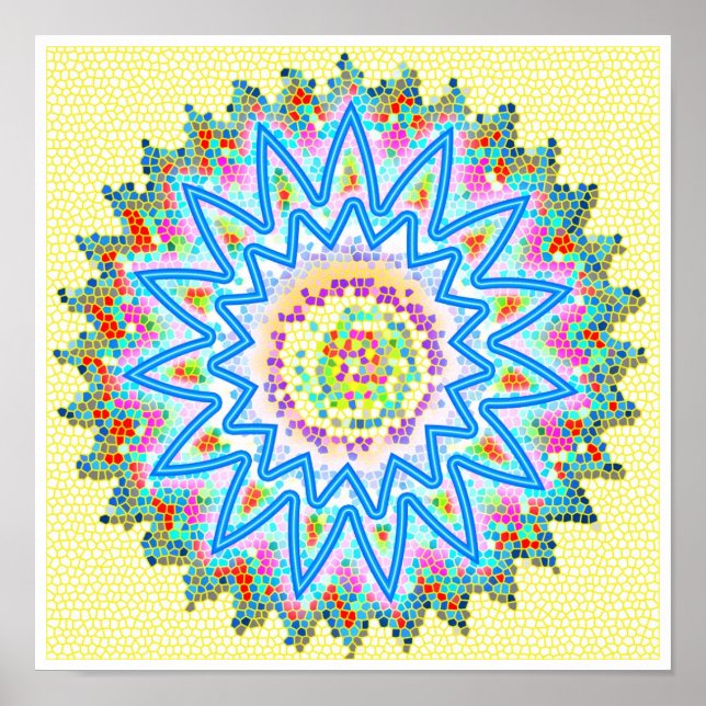 BlueStar Sparkling Soothing Healing Chakra Poster (Front)