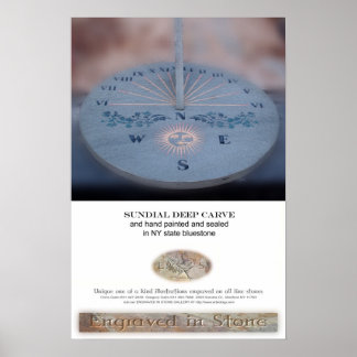 Bluestone Sundial Poster