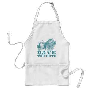 Bluestone Teal Western Horse Ranch Farm Wedding Standard Apron