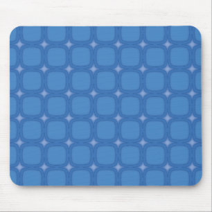 Bluesville Retro Rounded Squares Mouse Mat