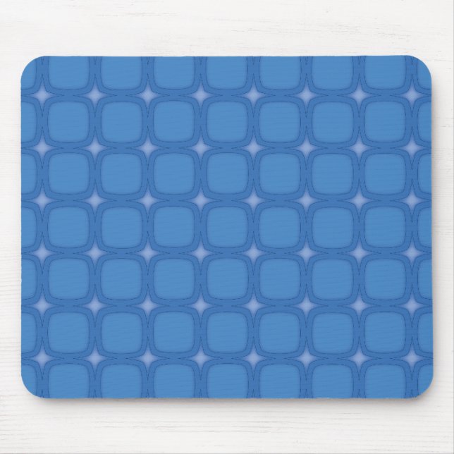 Bluesville Retro Rounded Squares Mouse Mat (Front)