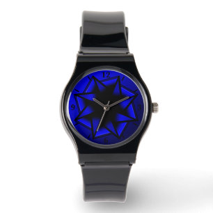 Bluesy Blue Gradient Star Bow Watch