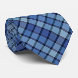 Bluesy Checkered Diagonal Tile Repeating Pattern Tie