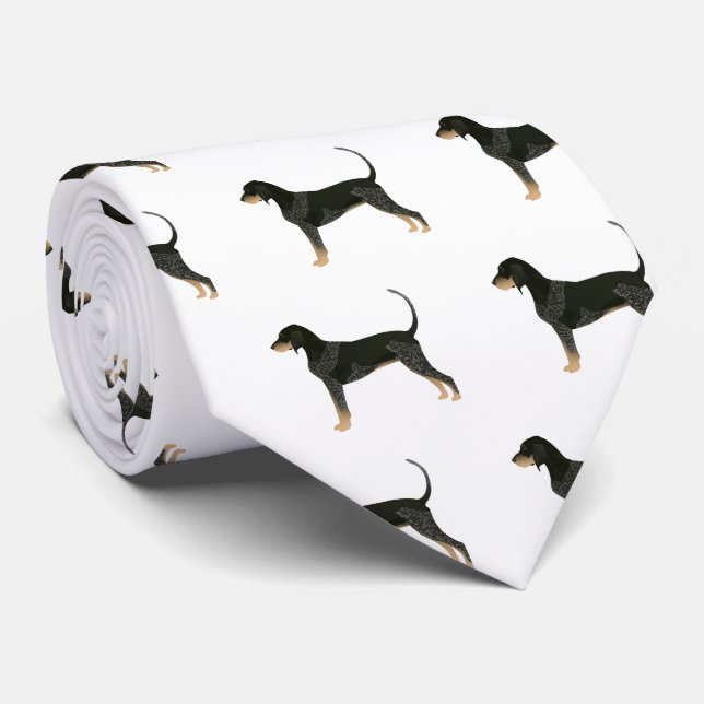 Bluetick Coonhound Basic Breed Customisable Design Tie (Rolled)