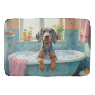 Bluetick Coonhound Bath Time Cozy Bathroom Decor Mat