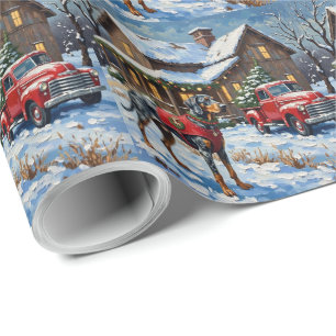 Bluetick Coonhound Christmas Farmhouse Holiday Wrapping Paper