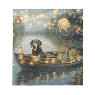 Bluetick Coonhound Christmas Festive Voyage Notepad