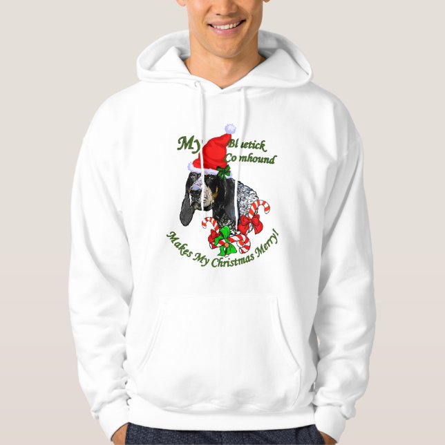 Bluetick Coonhound Christmas Gifts Hoodie (Front)