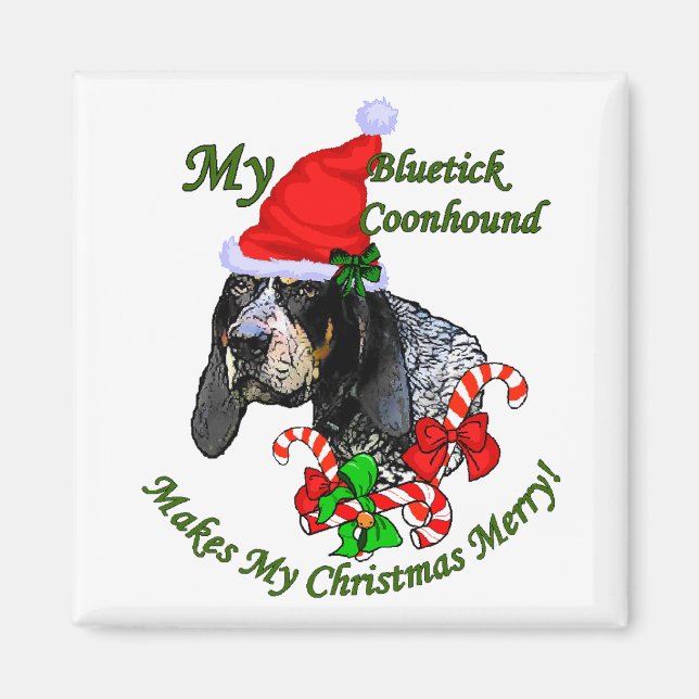 Bluetick Coonhound Christmas Gifts Magnet (Front)