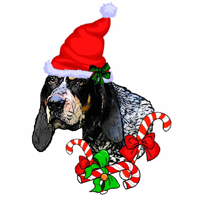 Bluetick Coonhound Christmas Gifts Photo Sculpture Decoration (Front)