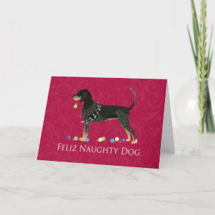 Bluetick Coonhound Christmas Holiday Card