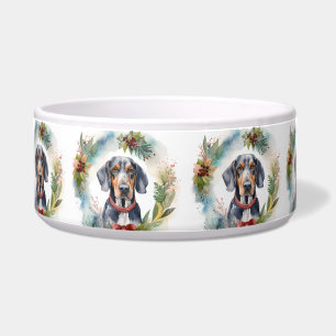 Bluetick Coonhound Christmas Wreath Festive Pup 