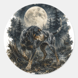 Bluetick Coonhound Classic Round Sticker