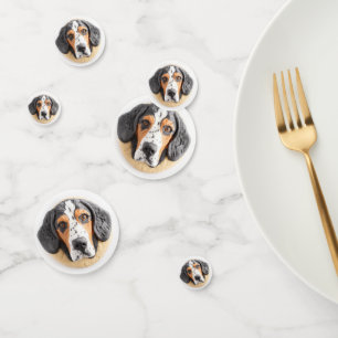 Bluetick Coonhound Dog 3D Inspired Confetti
