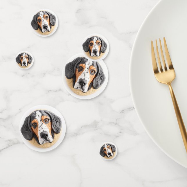 Bluetick Coonhound Dog 3D Inspired Confetti (Group)