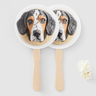 Bluetick Coonhound Dog 3D Inspired Hand Fan