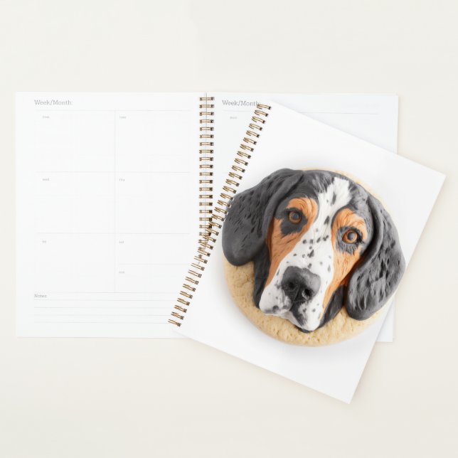 Bluetick Coonhound Dog 3D Inspired Planner (Display)