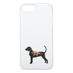 Bluetick Coonhound Dog Breed Boho Silhouette iPhone 8/7 Case