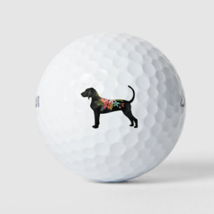 Bluetick Coonhound Dog Breed Boho Silhouette Golf Balls