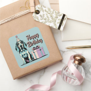 Bluetick Coonhound Dog Colourful Square Sticker