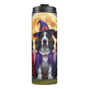 Bluetick Coonhound Dogs Pumpkin Halloween Funny Thermal Tumbler