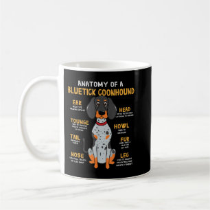 Bluetick Coonhound Funny Anatomy of Dog Mum Dad Gi Coffee Mug
