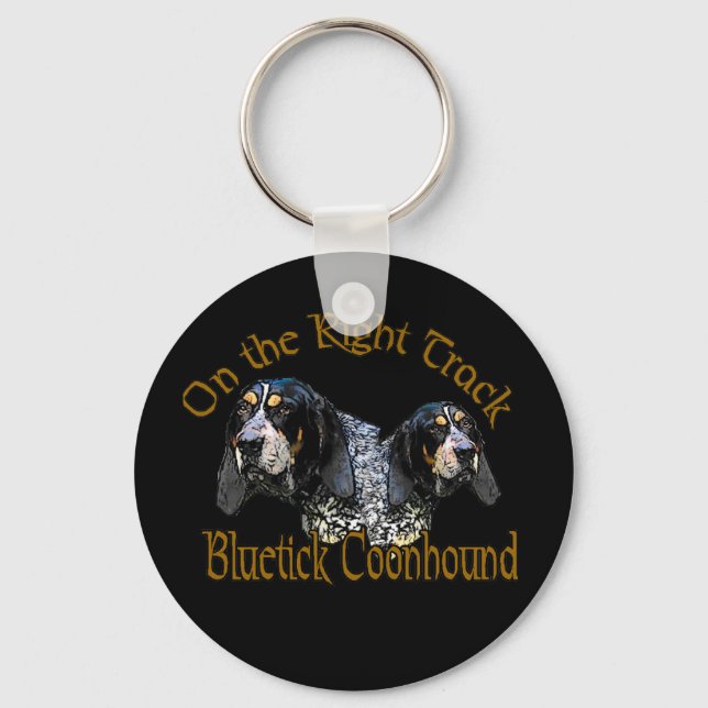 Bluetick Coonhound Gifts Key Ring (Front)