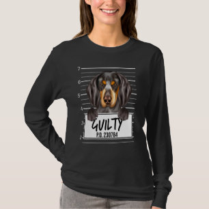 Bluetick Coonhound Mugshot Guilty Dog T-Shirt