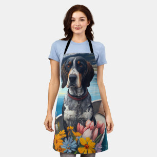 Bluetick Coonhound on a Paddle: A Scenic Adventure Apron