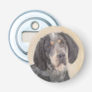 Bluetick Coonhound Painting - Cute Original Dog Ar Bottle Opener