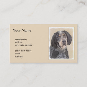 Bluetick Coonhound Painting - Cute Original Dog Ar Business Card