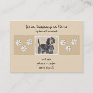 Bluetick Coonhound Painting - Cute Original Dog Ar Business Card