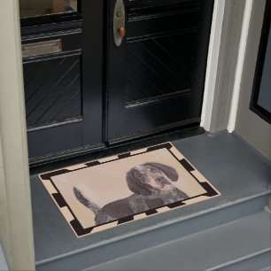 Bluetick Coonhound Painting - Cute Original Dog Ar Doormat