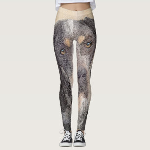 Bluetick Coonhound Painting - Cute Original Dog Ar Leggings