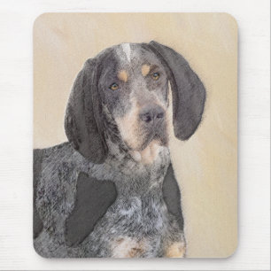 Bluetick Coonhound Painting - Cute Original Dog Ar Mouse Mat