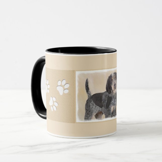 Bluetick Coonhound Painting - Cute Original Dog Ar Mug (Front Left)