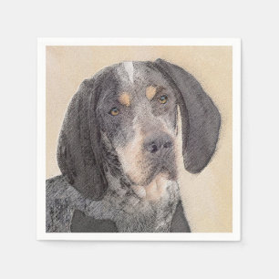 Bluetick Coonhound Painting - Cute Original Dog Ar Napkin