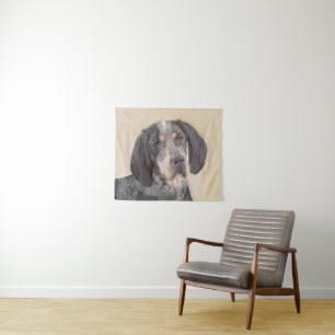 Bluetick Coonhound Painting - Cute Original Dog Ar Tapestry