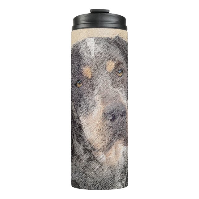Bluetick Coonhound Painting - Cute Original Dog Ar Thermal Tumbler (Front)