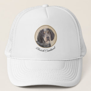 Bluetick Coonhound Painting - Cute Original Dog Ar Trucker Hat