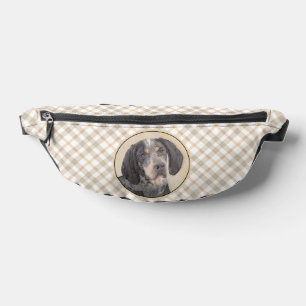 Bluetick Coonhound Painting with Markings Dog Art Bum Bags