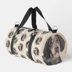 Bluetick Coonhound Painting with Markings Dog Art Duffle Bag