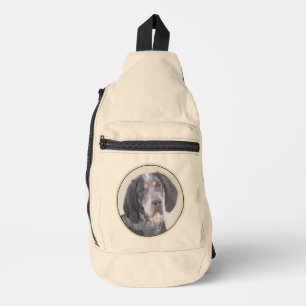 Bluetick Coonhound Painting with Markings Dog Art Sling Bag